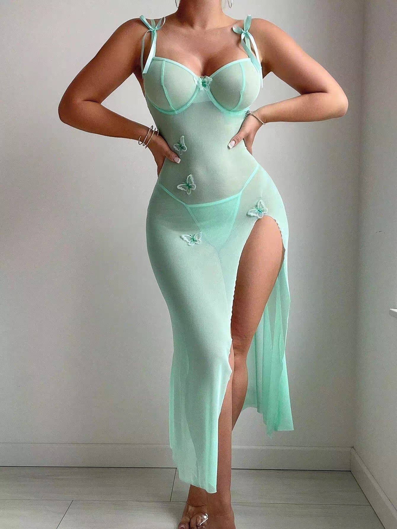 Sexy perspective bow, sleepdress pajamas - BabyFansBabyFans