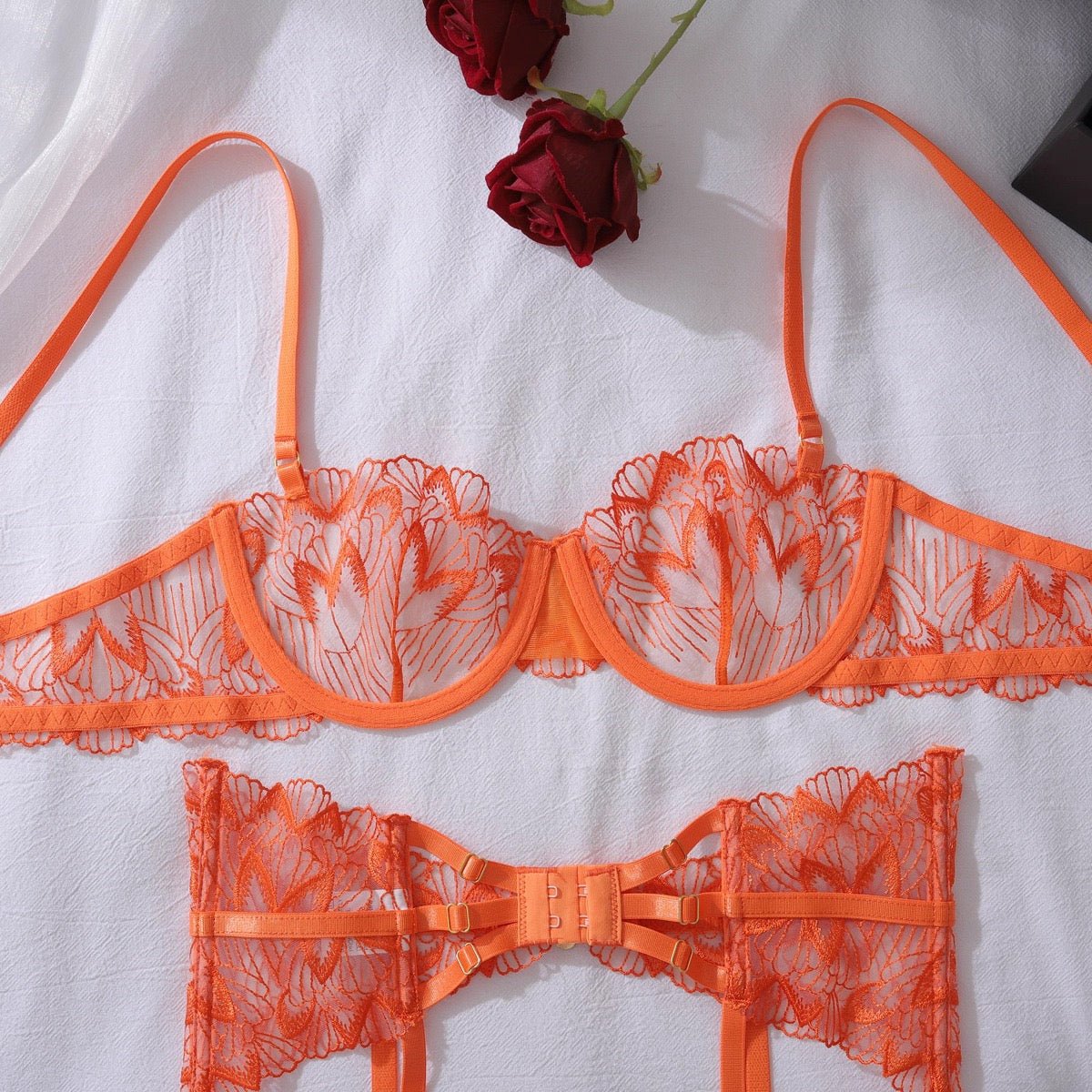 Sexy thin embroidery bra set women exotic - BabyFansBabyFans