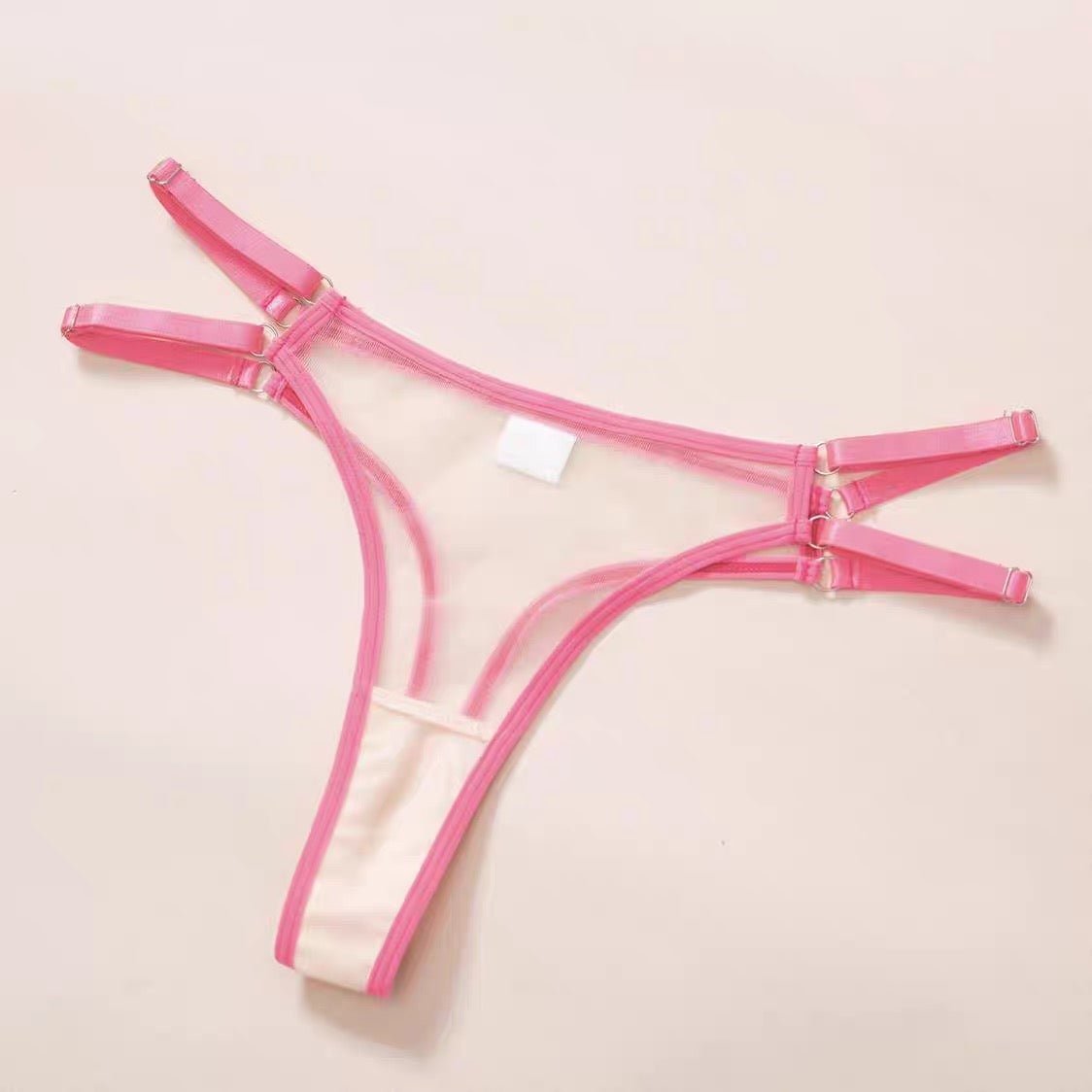 Sexy thin mesh see through lingerie three piece set - BabyFansBabyFans