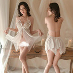 Sexy Pure Lust Nightdress Female Hot Butterfly Sheer Uniform Seduction Pajama Set - BabyFansBabyFans
