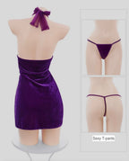 Velvet lady cheongsam, pure desire bare back - BabyFansBabyFans